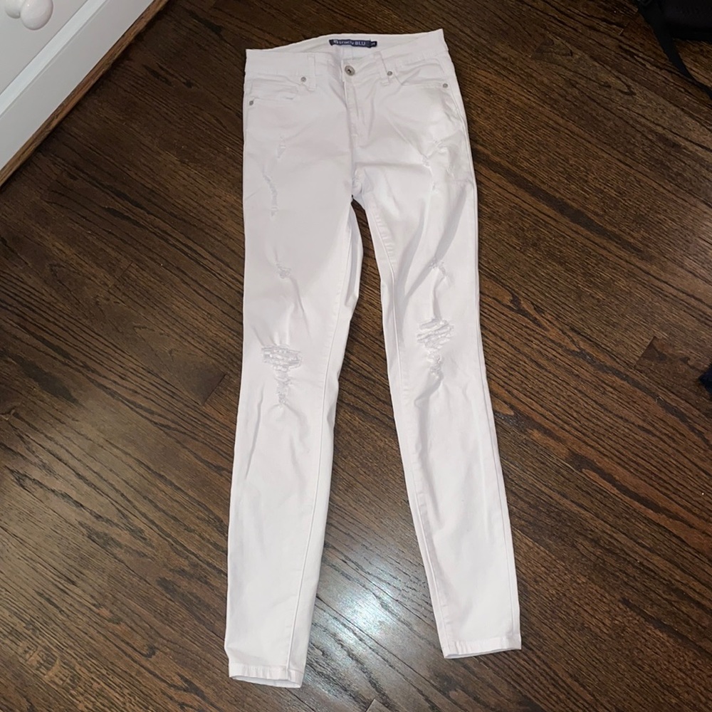 Tractr Blu White Jeans